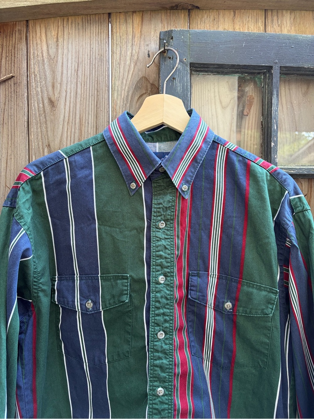 Vintage 1990s Wrangler cotton button down shirt